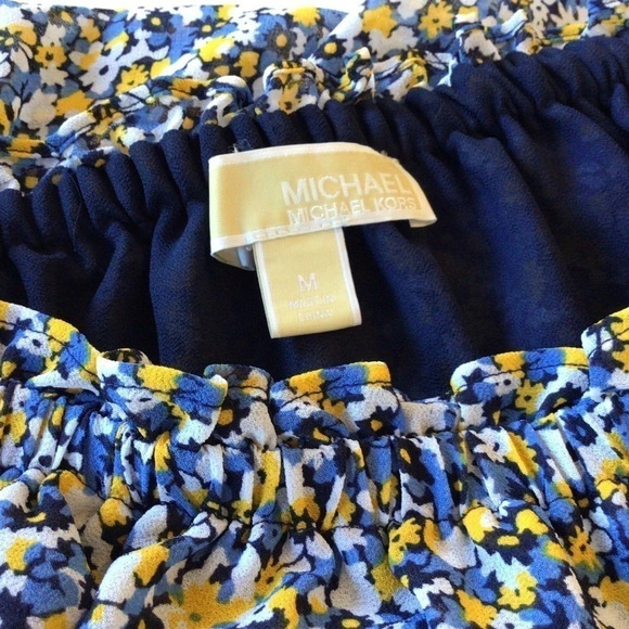 💰Michael Kors Floral Romper With Elastic Boat Neck - Picture 5 of 6